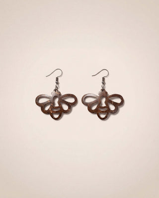 Boucles d'oreilles en coquille de noix de coco