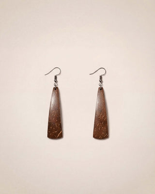 Boucles d'oreilles en coquille de noix de coco
