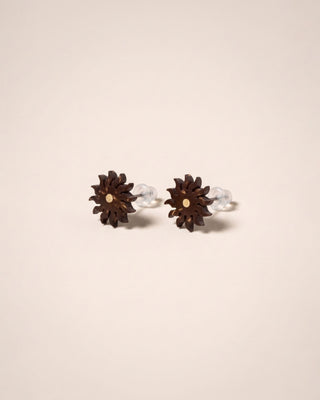 Natural Coconut Shell Studs