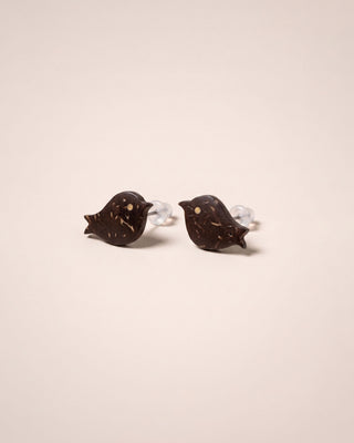 Little Bird Coconut Shell Studs