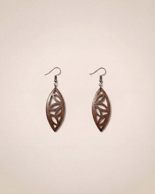 Boucles d'oreilles en coquille de noix de coco