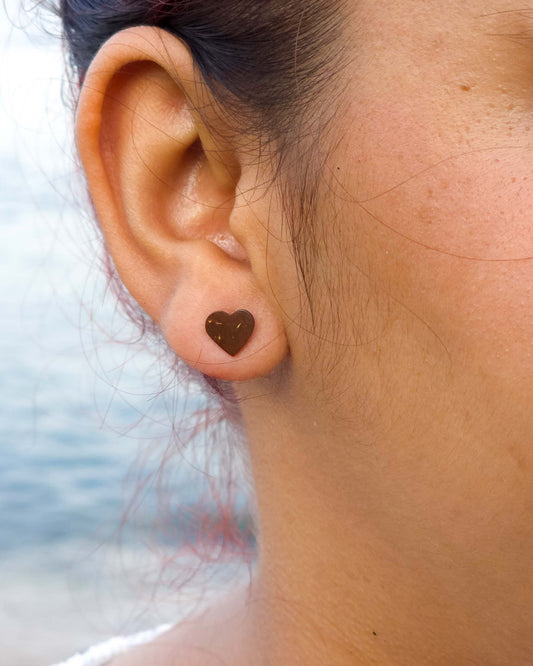 Natural Coconut Shell Studs