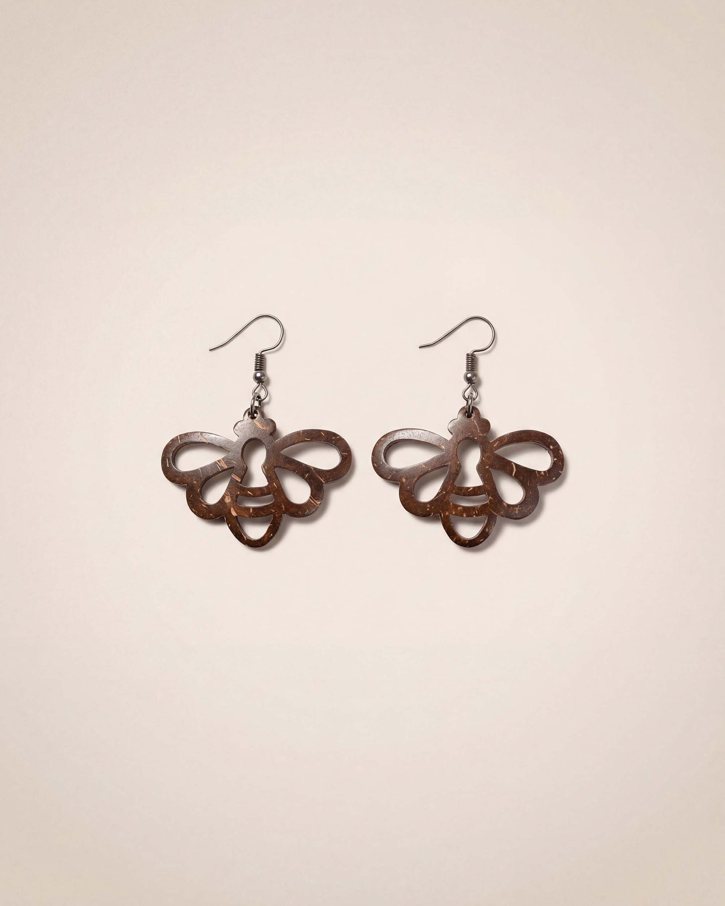 Boucles d'oreilles en coquille de noix de coco