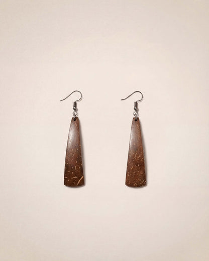Boucles d'oreilles en coquille de noix de coco