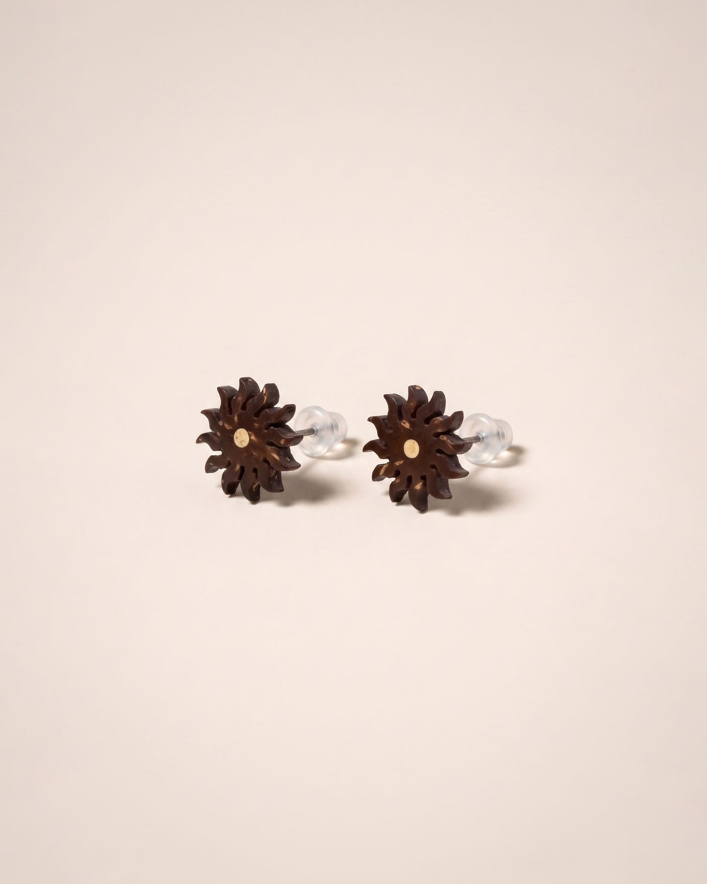 Natural Coconut Shell Studs