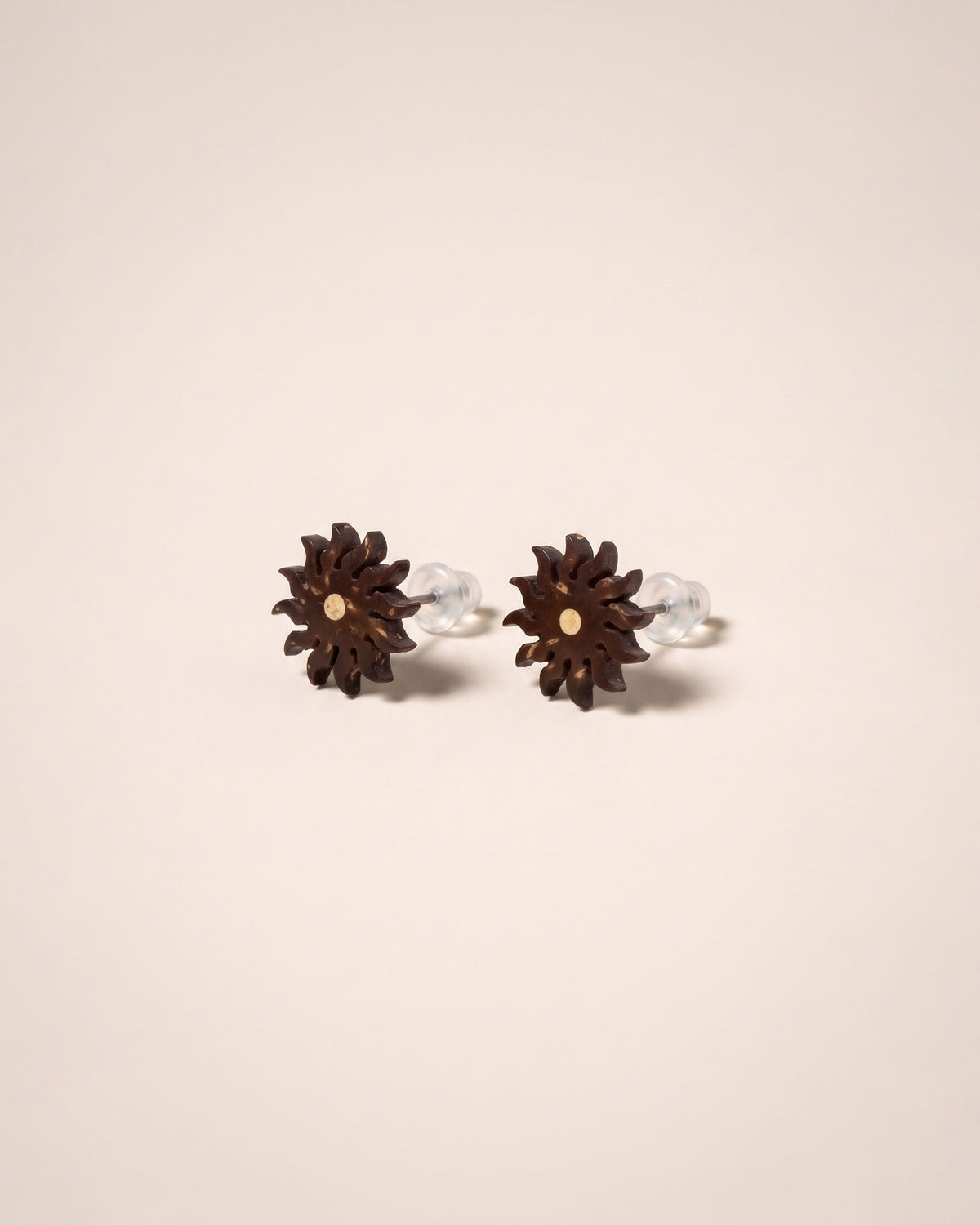 Natural Coconut Shell Studs