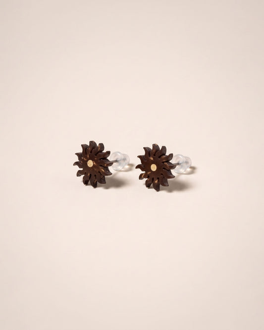 Natural Coconut Shell Studs