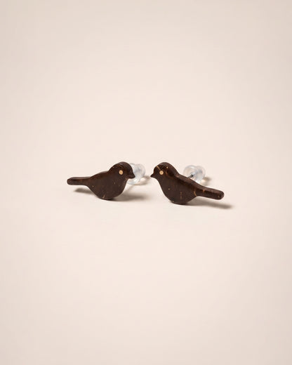 Natural Coconut Shell Studs