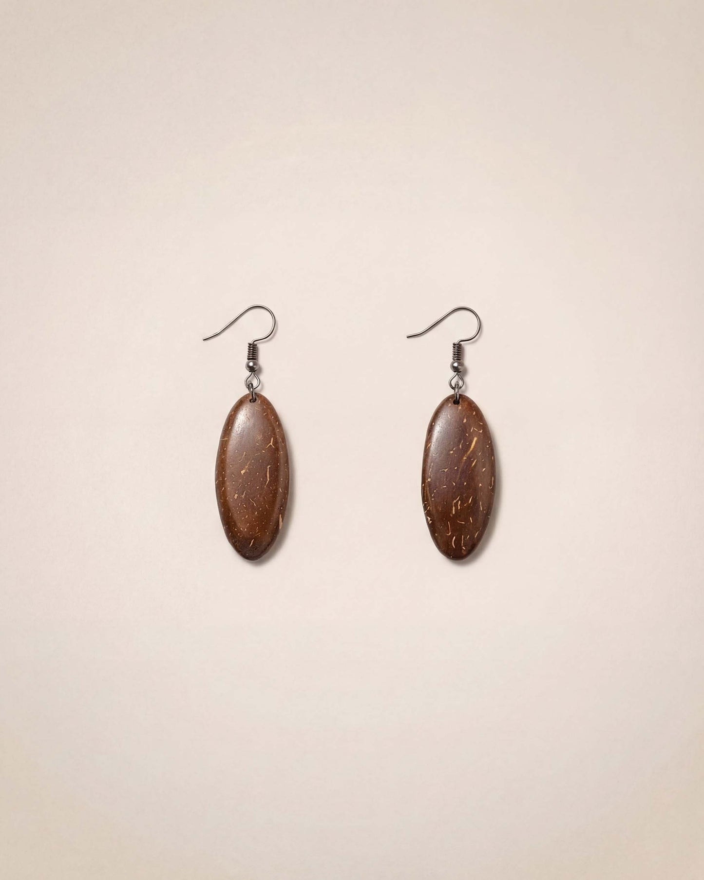 Boucles d'oreilles en coquille de noix de coco