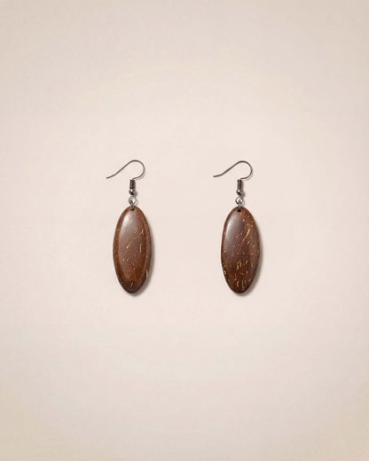 Boucles d'oreilles en coquille de noix de coco
