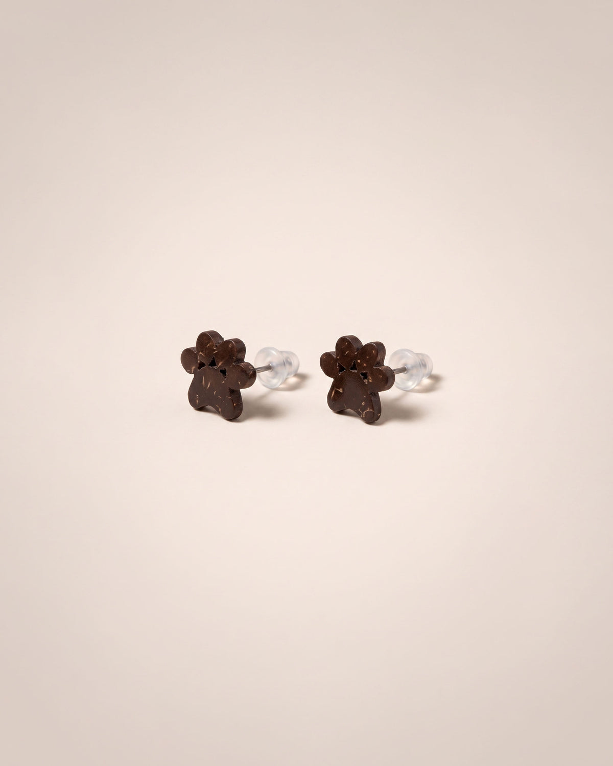 Little Paw Coconut Shell Studs