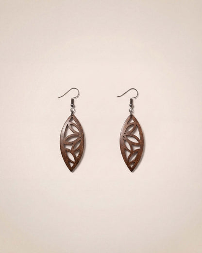Boucles d'oreilles en coquille de noix de coco