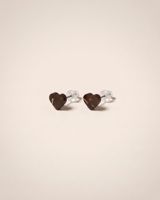 Clous d'oreille en coquille de noix de coco naturelle