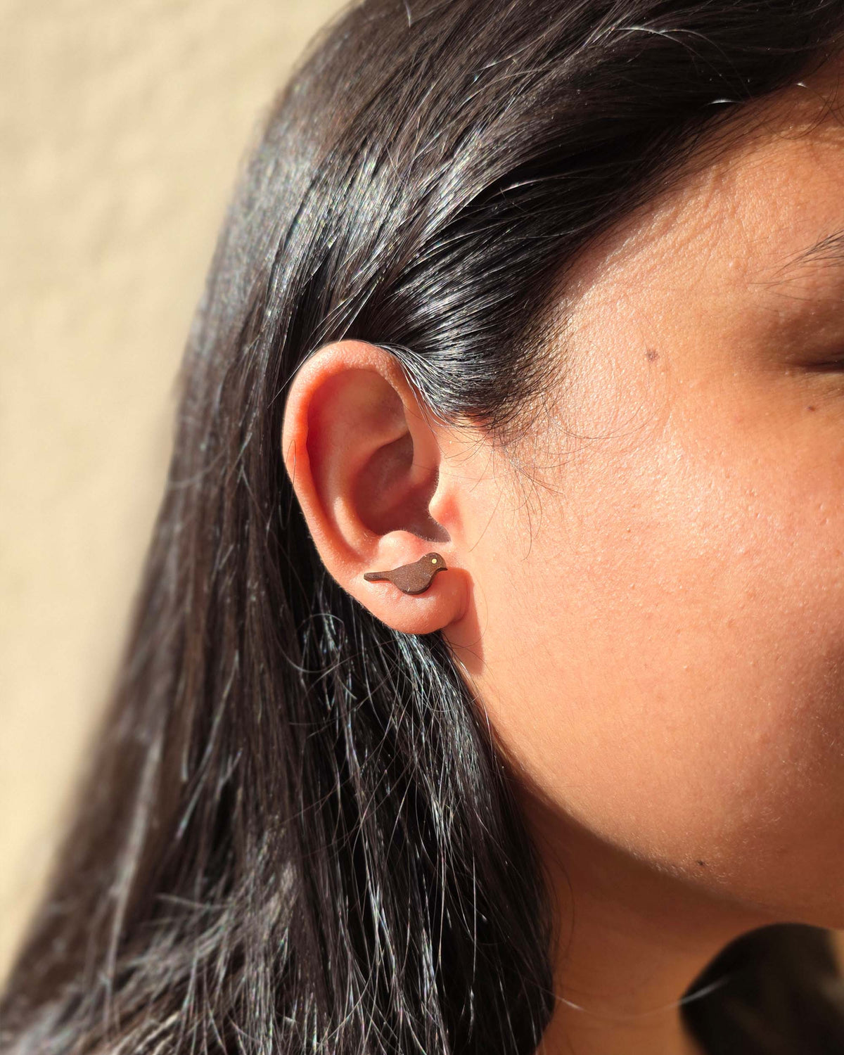 Natural Coconut Shell Studs
