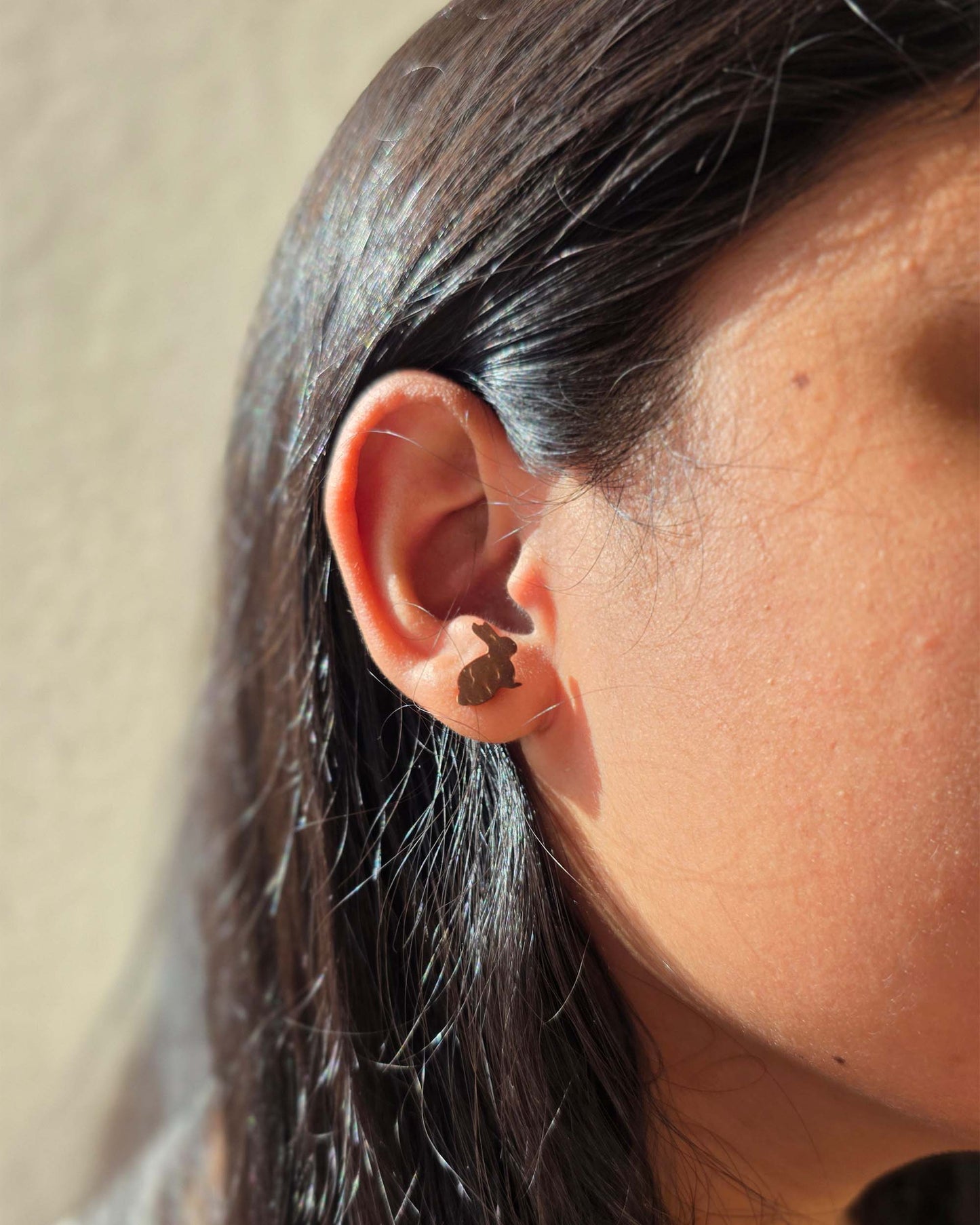 Natural Coconut Shell Studs