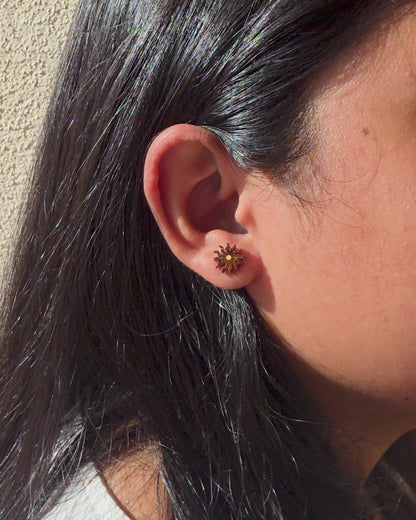 Natural Coconut Shell Studs