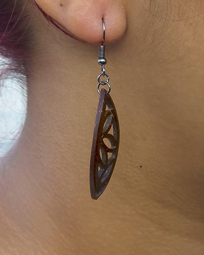 Boucles d'oreilles en coquille de noix de coco