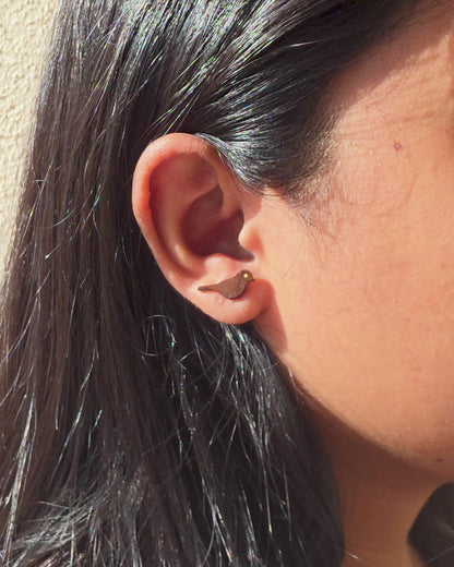 Natural Coconut Shell Studs