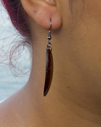 Boucles d'oreilles en coquille de noix de coco