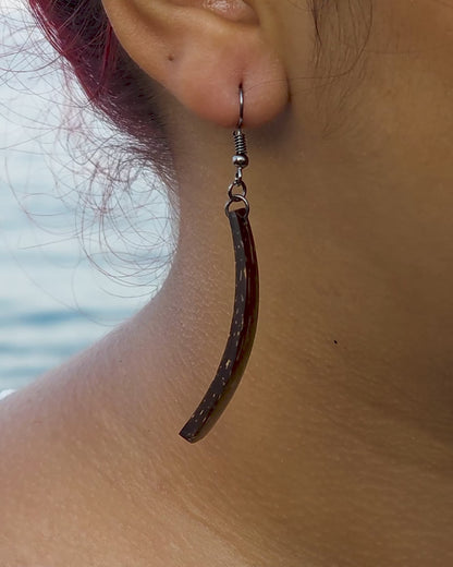 Boucles d'oreilles en coquille de noix de coco